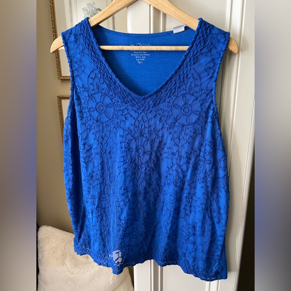 Chico’s Embroidered Tank Top